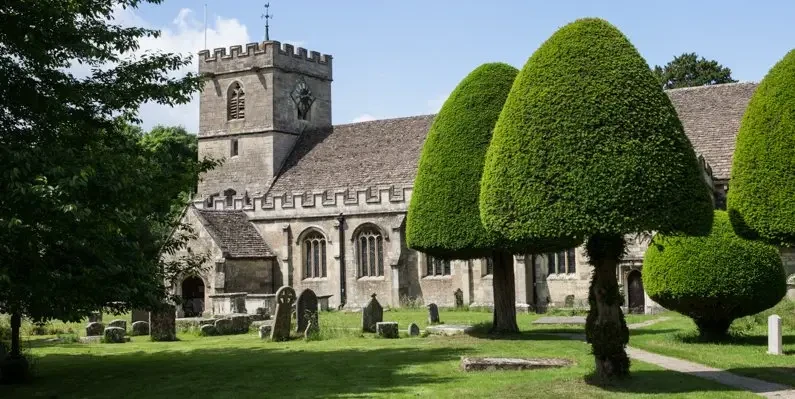 St George's Church in King's Stanley, one of the villages along the route